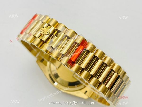 EW Factory V2 Rolex Day Date 40 Diamond Bezel Green Gradient Watch with nfc card 6