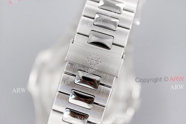 3K Factory Patek Philippe Nautilus 5713 Dark Blue Face With Diamonds Watch Replica 6