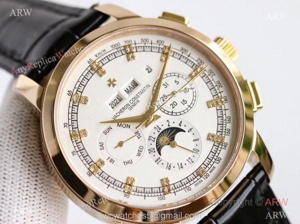 New! TW Factory Vacheron Constantin Traditionnelle Perpetual Calendar Watch White Mop Dial 6