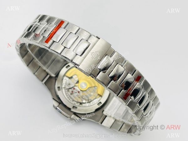 PFF Factory V4 Patek Philippe Nautilus Replica Watch Swiss 9015 Stainless Steel White Dial 6