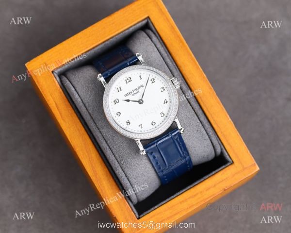 Swiss Patek Philippe Ultra-Thin Automatic Lady Watch Calatrava 7200R White Dial 6