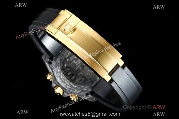 TW Factory Rolex Daytona DiW Carbon Swiss 7750 Replica Watch Oysterflex Strap Carbon-Lime Dial 40mm 6