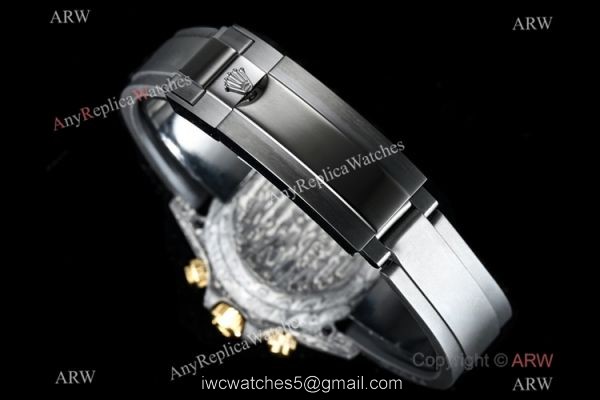 TW Factory Rolex Daytona DiW Carbon Swiss 7750 Chronograph Watch Orange Dial 40mm 6