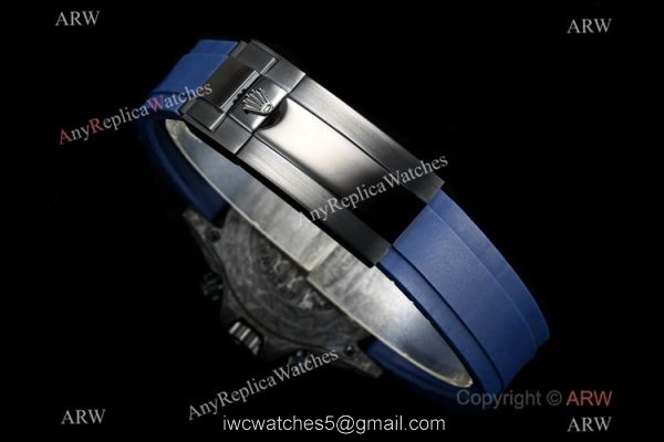 New! TW Factory Rolex Daytona Carbon Motley 7750 Chrongraph Watch Blue Oysterflex Strap 6