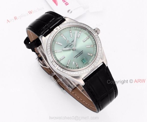 Buy Breitling Chronomat 36 Green Dial Watches Replica Online 6