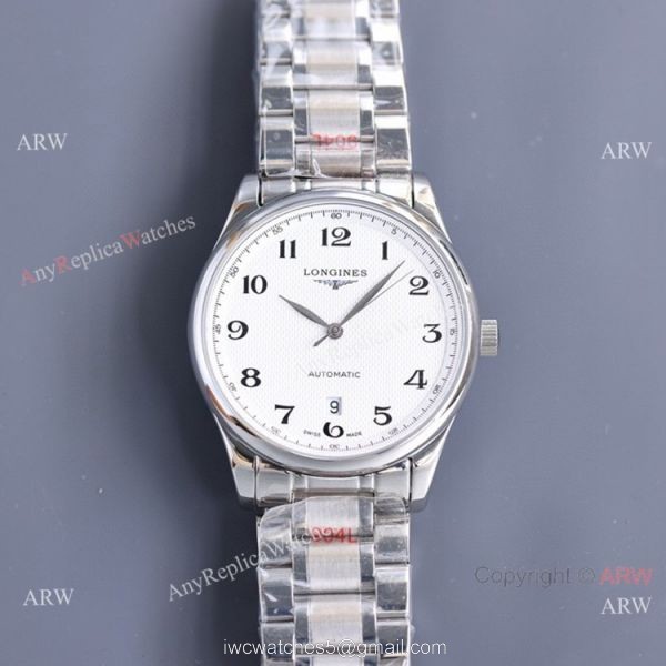 Swiss Quality Copy Longines Master 40 Date Stainless Steel Arabic Numerals 8215 Movement 6