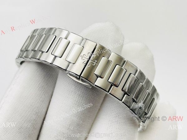 3K Factory 1:1 Best Patek Philippe Nautilus Ladies Cal.324 Watch Blue Face 34mm 6
