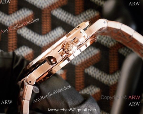 New! Swiss Copy Patek Philippe Nautilus Limited New 5711 Watch Cal.324 Pink Diamond Black Texture Dial 6