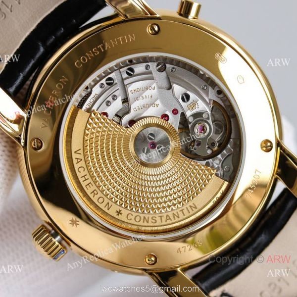 Swiss Grade Copy Vacheron Constantin Malte Patrimony 31-Day Retrograde watch Yellow Gold Cal.2460 Movement 6