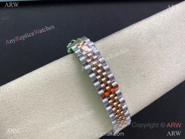 Swiss Copy Rolex Datejust 2-Tone Rose Gold Mop Dial Diamond watch 31mm Mid-size 6