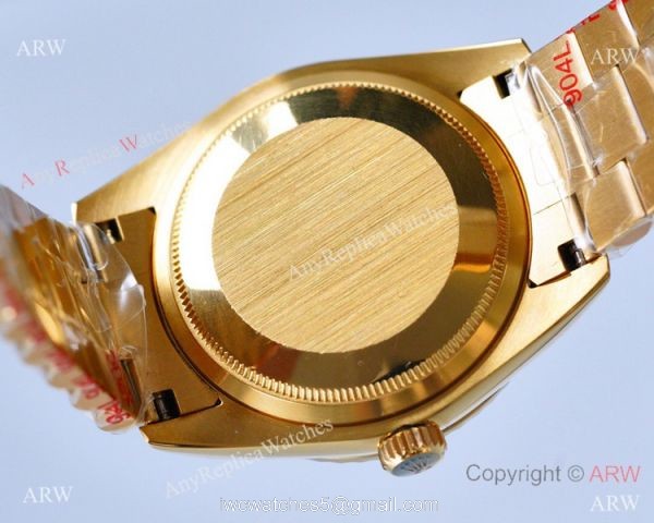 Swiss Replica Rolex Day-date President 36 Swiss 2836 Watch Olive Green Diamond Bezel 6