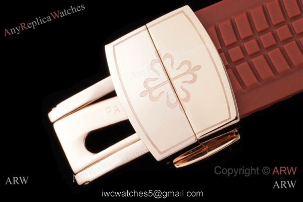 Swiss Quality Copy Patek Philippe Aquanaut Rose Gold Chocolate Dial Citizen 8215 Watch 6