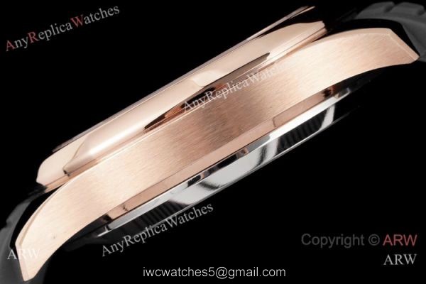 Swiss Quality Copy Patek Philippe Aquanaut Citizen 8215 Watch Rose Gold Chocolate Diamond Bezel 6