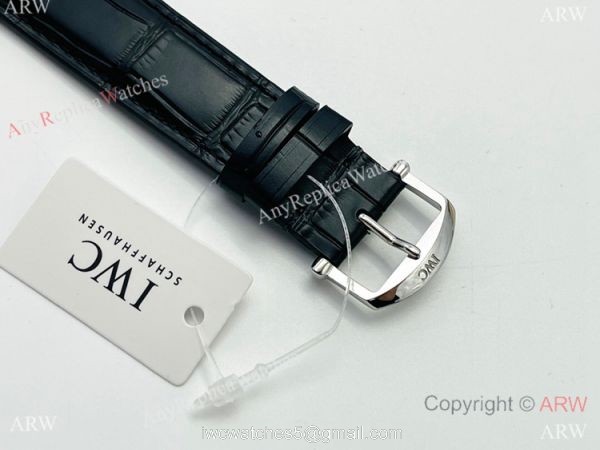Swiss Replica IWC Portofino Moon watch IWS Factory Cal 35800 Watch Black Leather Strap 6