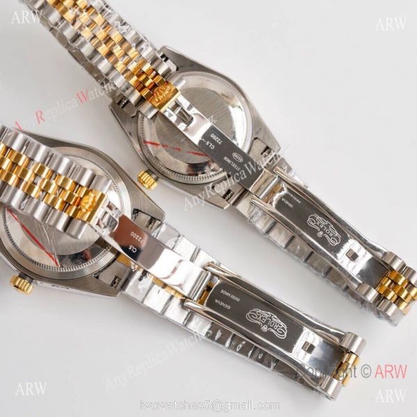 Replica Rolex Datejust Two Tone Diamond Watch Citizen 8215 Movement 6