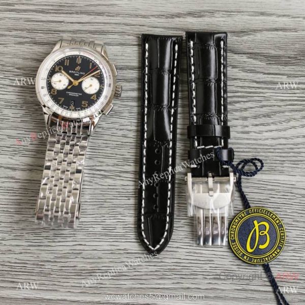 Swiss Breitling Premier Chronograph Norton Edition BLS Asia 7750 Stainless Steel Black Arabic Watch 6