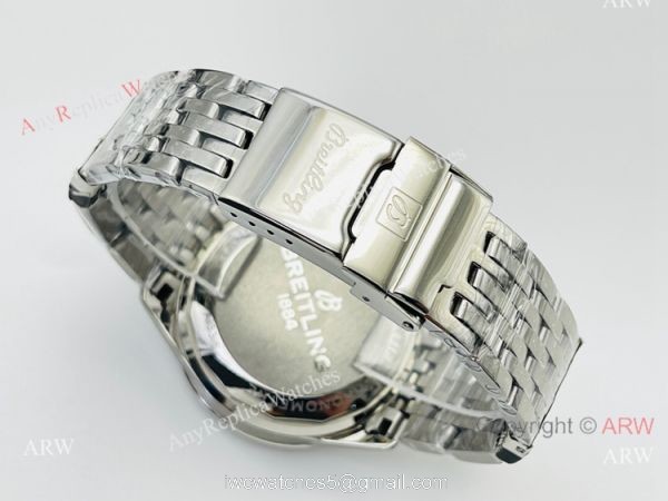 G8 Factory Breitling Premier B01 Chronograph 42 Watch A7750 Black Face 316L Steel 6
