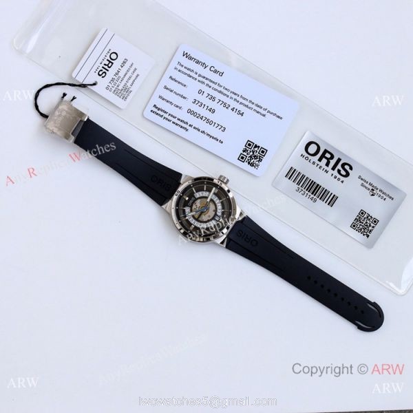New! Swiss Grade Oris TT1 Skeleton Engine Date Watch ORIS735 Movement 6
