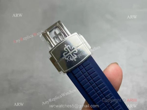 Grade AAA Copy Patek Philippe Aquanaut Chronograph 5968g Watch Blue Rubber Strap 6