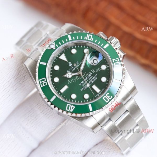 AVA Swiss Copy Rolex Submariner Date 40 Cal.3135 Watch Green Dial 904L Steel 6
