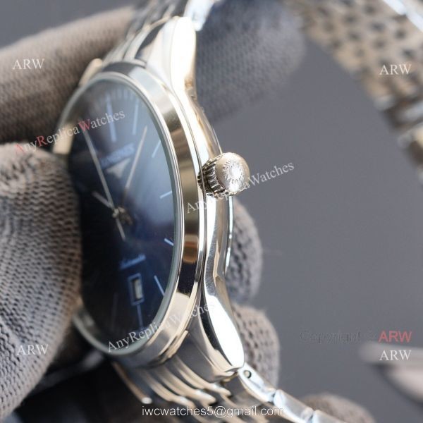 Replica Longines Elegant 316L SS Strap Blue Meteorite Texture Dial Watch 8215 Movement 6