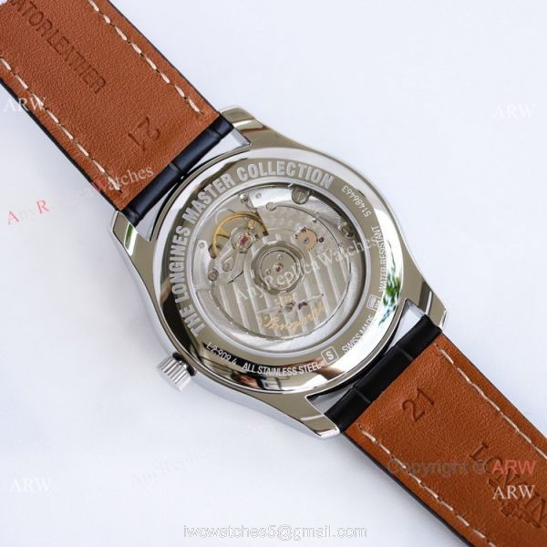 (GF) Swiss Copy Longines Master Moon phase Bucherer Blue dial Watch L899.5 Movement 6