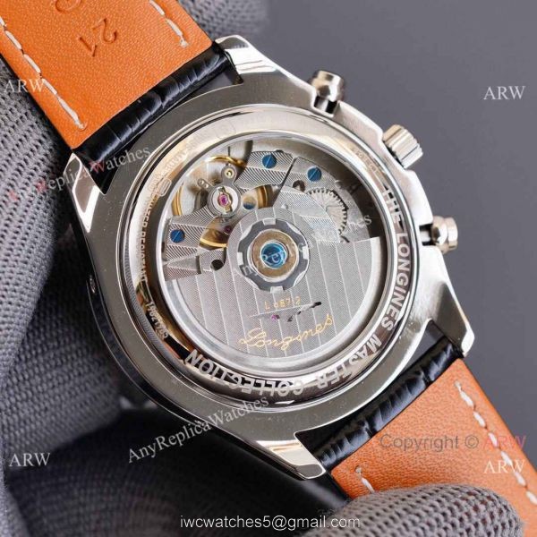 Replica Longines Master Collection Moonphase Leather Strap 40MM Watch With Arabic Markers 6