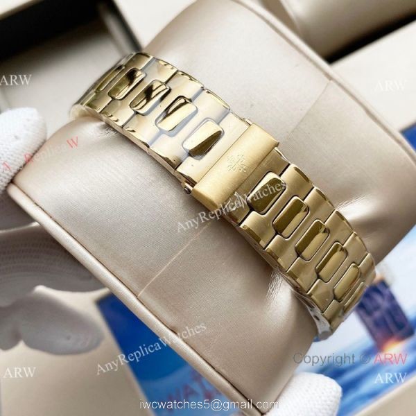 Swiss Quality Patek Philippe Nautilus 8215 Yellow Gold Black Face 42mm 6