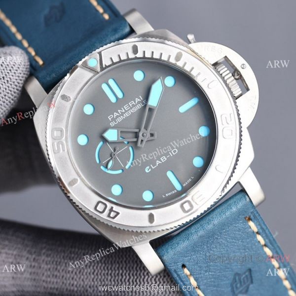 Knockoff Panerai Submersible eLAB-ID pam1225 Wrist Gray Recycled PET Nylon Strap 6