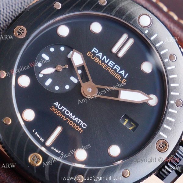 New Panerai Submersible Goldtech PAM1070 Rose Gold Watch 44mm 6