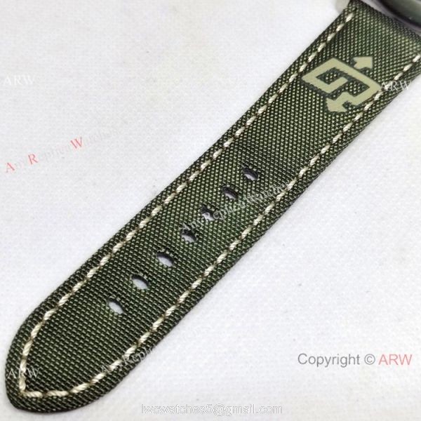 Copy Panerai PAM00535 GMT Watch Green Recycled PET Nylon Strap 6
