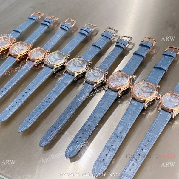 Clone Chopard Happy Diamond Lover Watch Blue Mop Dial 6