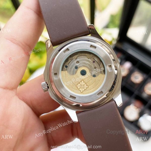 Replica Patek Philippe Lady-Aquanaut Watch Diamond Bezel Black Dial 6