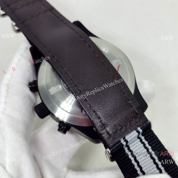 New Copy IWC Pilots Blacksteel Nylon Strap Watch Automatic 6