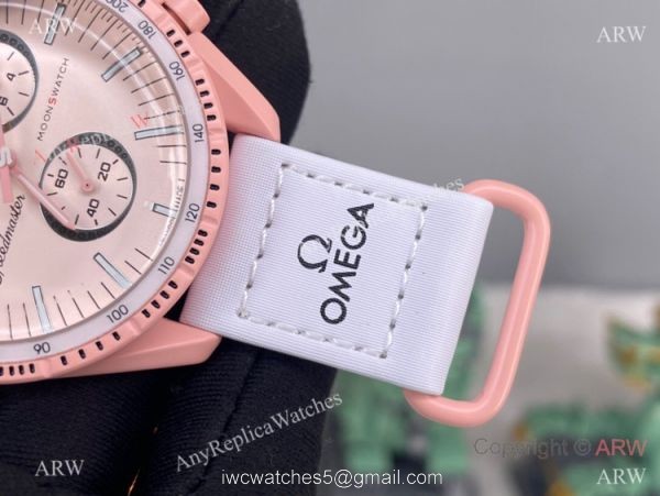 2022 New! Replica Swatch x Omega Mission to Venus Watch Pink Version 6
