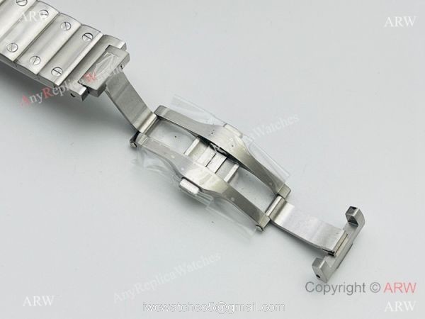 V8 Factory Super Clone Cartier Skeleton Santos Swiss Ronda4S20 Watch Stainless Steel Case 6