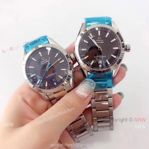 2019 Copy Omega Seamaster Aqua Terra 150m Watch Stainless Steel Gray Dial 6