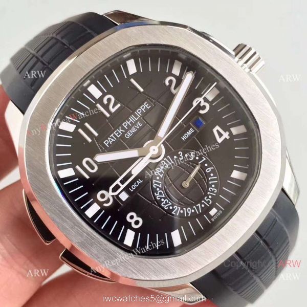 Swiss Grade Copy Patek Philippe Travel Time Watch SS Gray Dial 6