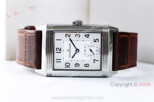 AN Factory Swiss Replica Jaeger-LeCoultre Reverso Duoface White Face Watches 6
