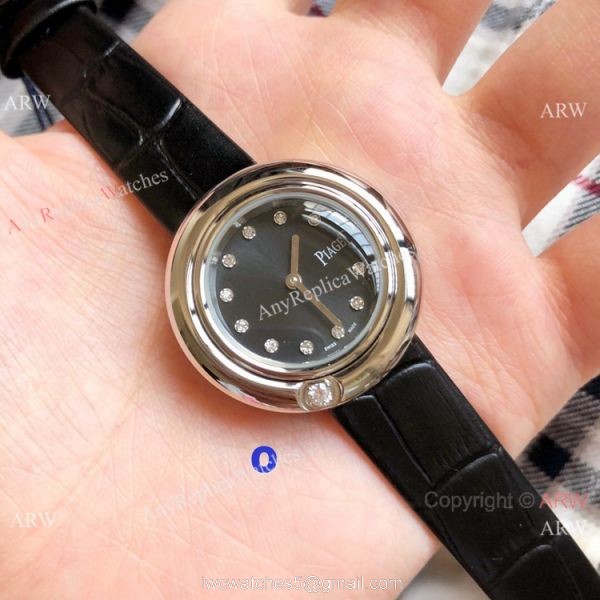 Copy Piaget Ladies Watches Silver Diamond Case Silver Face 6