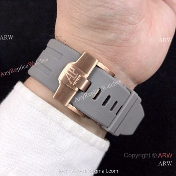 New Copy Audemars Piguet Royal Oak Offshore Limited Edition Watch Rose Gold Grey Face 6