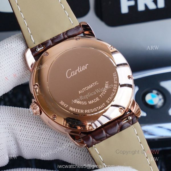 High Quality Cartier Ronde Solo 42mm rose gold Diamond Replica Watch 6