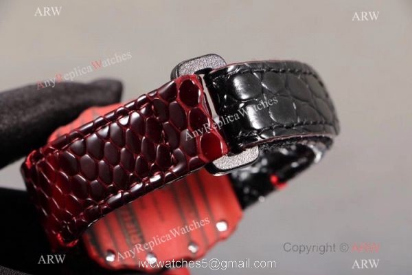 KV Factory 1:1 Richard Mille Tourbillon RM12-01 Red Quartz fiber Case Watch 6