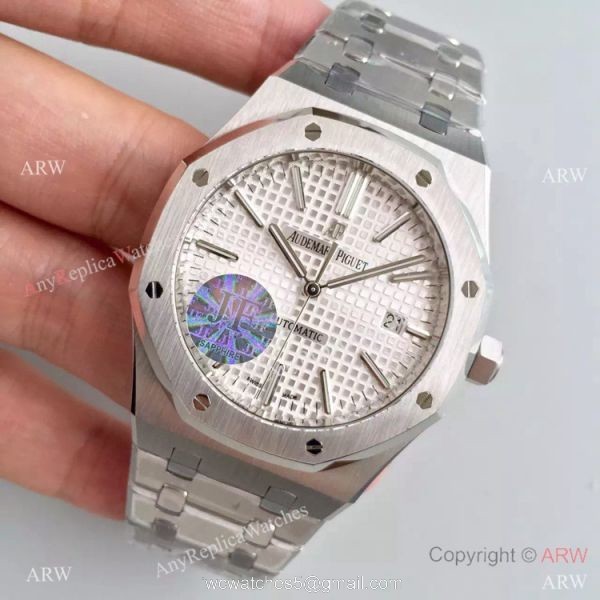 Copy Audemars Piguet Royal Oak JF Factory Watch 41mm SS Silver Dial 7