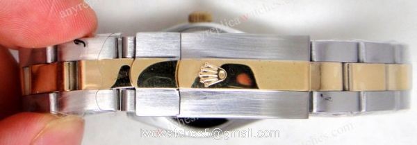 Replica Rolex Diamond Bezel Datejust 2-Tone Silver Flower Ladies Watch 7