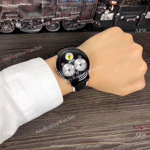 High Quality Copy Ferrari Quartz Watches White Dial Black Case 7