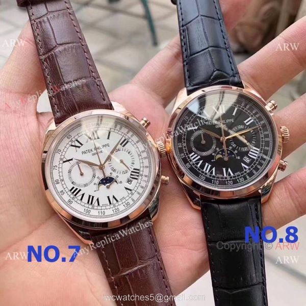 New Patek Philippe Grand Complication Chrono Watch 2 Tone Rose Gold 7