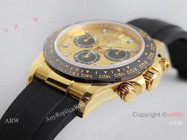 Noob Factory V3 Rolex Daytona Men Watch Gold Case Oysterflex Strap 7