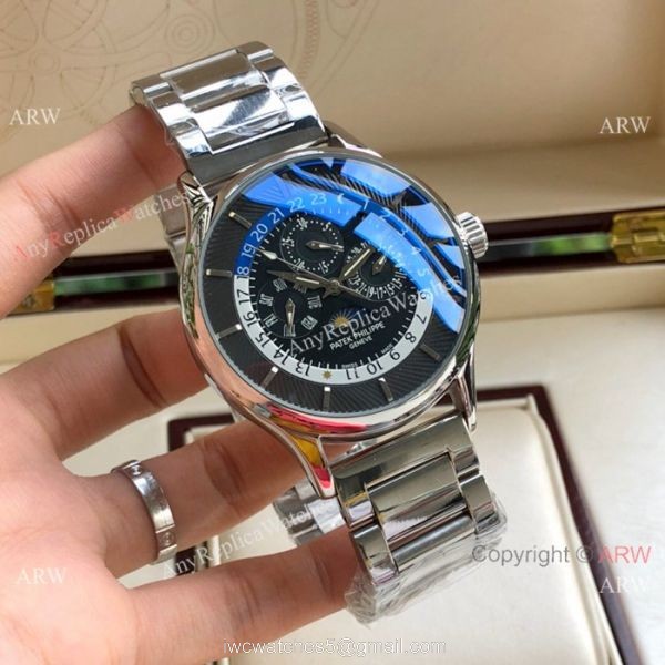 Copy Patek Philippe Grand Complications Stainless Steel Moonphase Watch 7