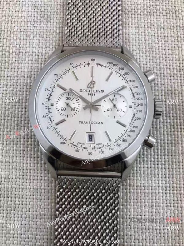 Breitling Stainless Steel Transocean Black Dial Watch Buy Knockoff 7